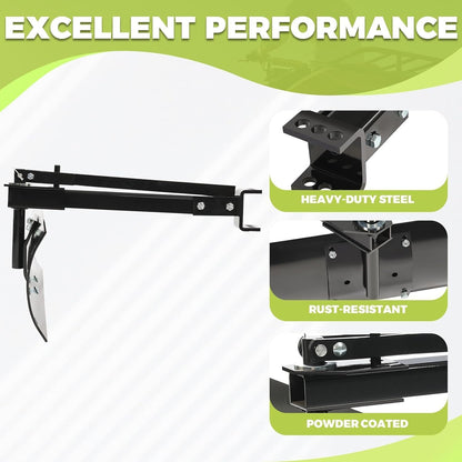 KUAFU 39.75inches 3 Point Sleeve Hitch Rear Blade Compatible with ATV UTV Garden Tractors Lawn Mower Tractor Attachments Behind Rear Sleeve Hitch Tow Blade LYOM-248
