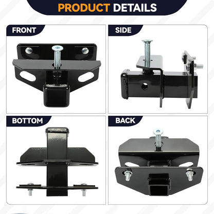 KUAFU Class 3 Rear Towing Trailer Hitch Compatible with 2003-2023 Dodge Ram 1500 2500 3500 Classic Rear Receiver Hitch Tow Towing Combo W/Cover Kit - 2 inch LYAM-251