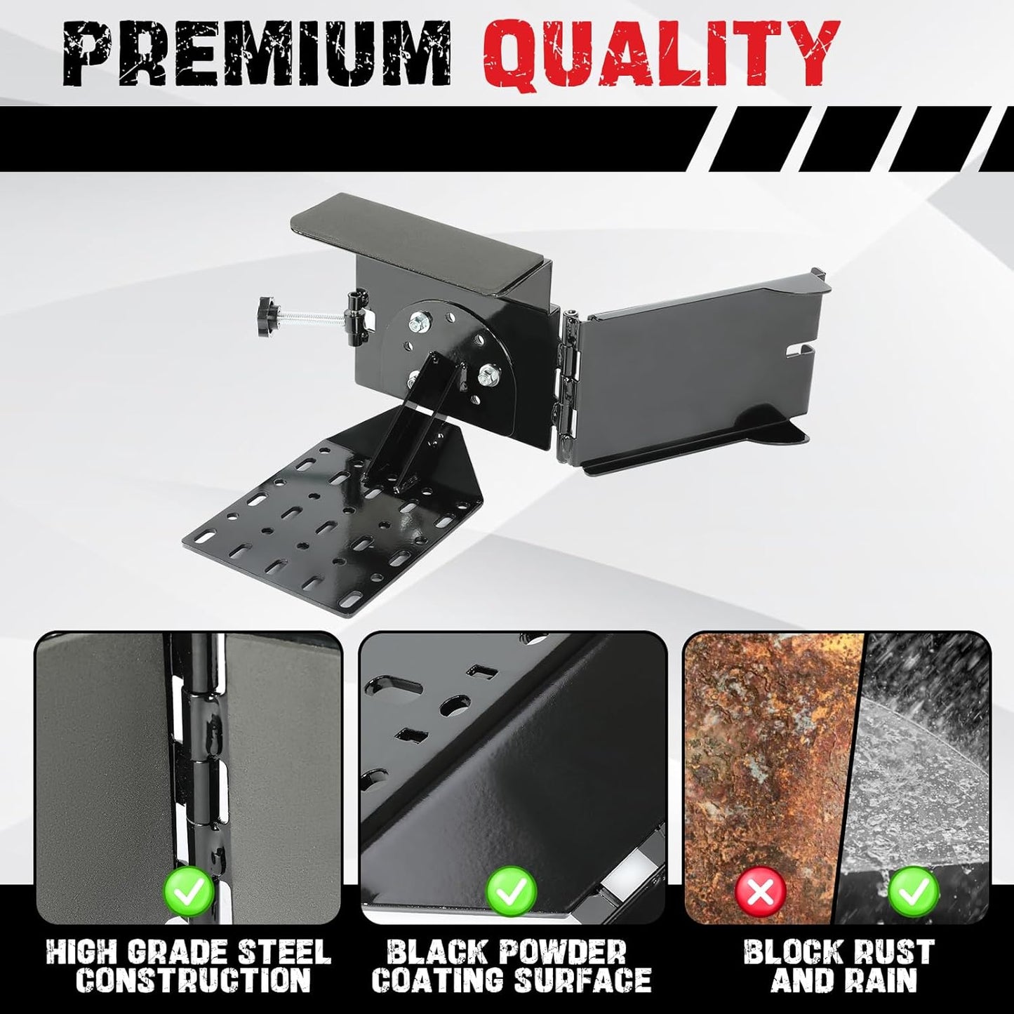 KUAFU Universal Saw Press Chainsaw Bracket for ATV UTV Trailers W/Tubular Hanger Racks Fixed Tool Carrier Mounting Holder Kit LYOM-114