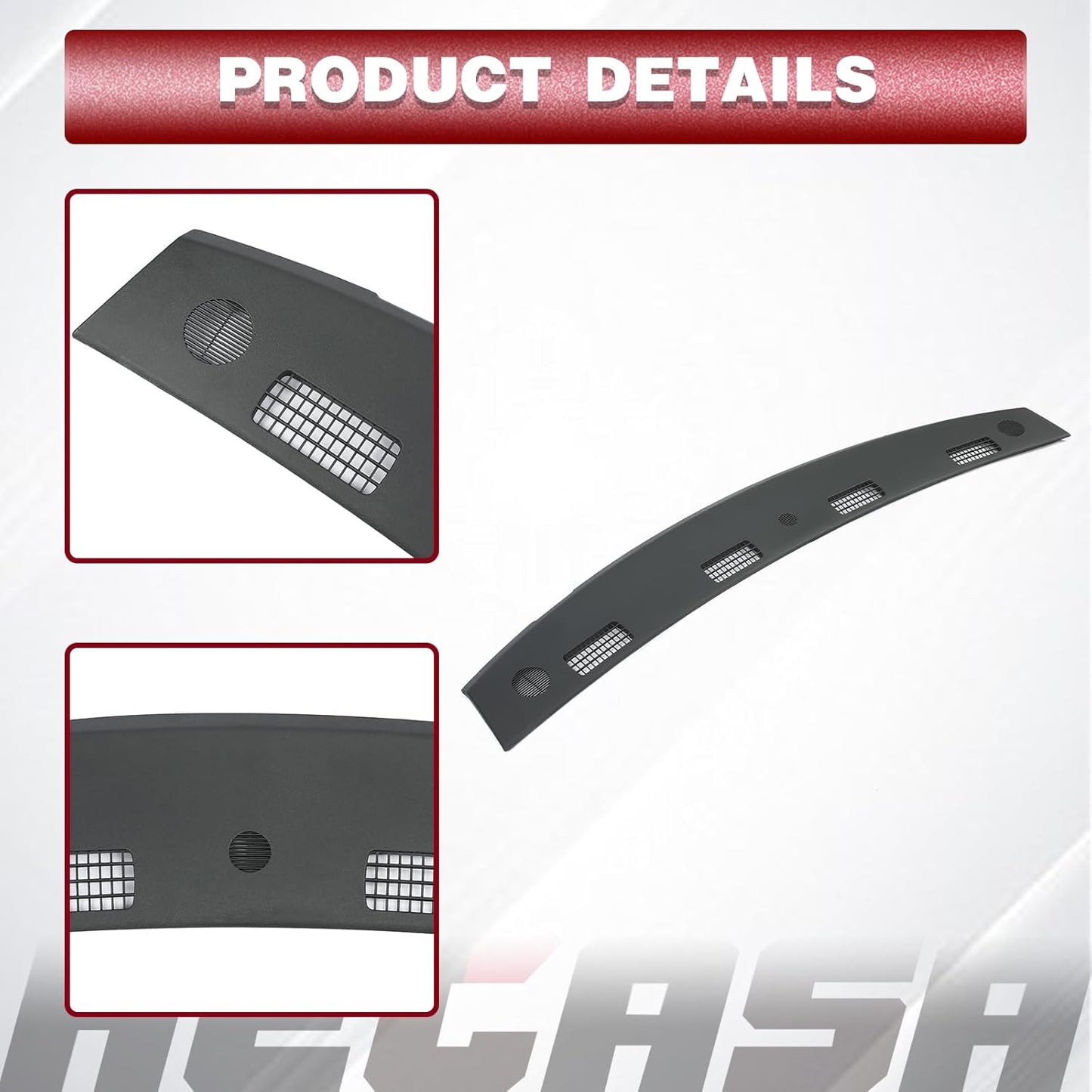 HECASA Upper Dashboard Panel Compatible with 2002-2005 Dodge Ram 1500 2003-2005 Dodge Ram 2500 3500 Dashboard Replacement for 5GT31XDVAC - Slate Gray LYAP-641