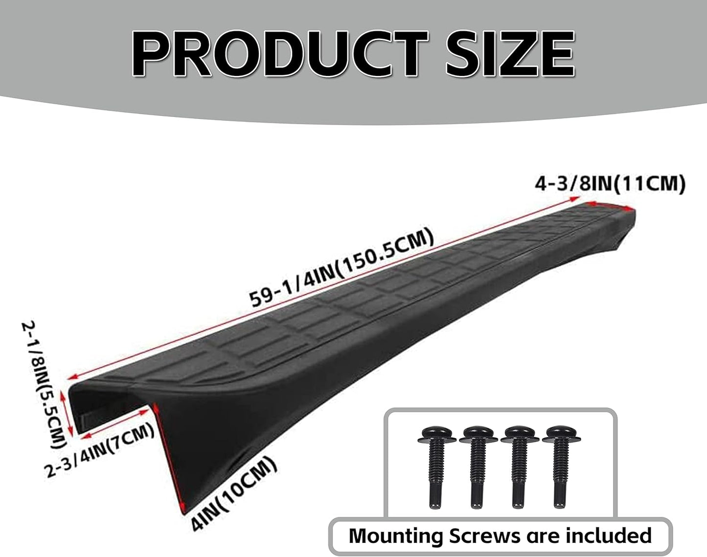 ECOTRIC Tailgate Cap Top Protector Molding Spoiler Cover Compatible with 2007-2013 Chevy GMC Silverado Sierra 1500 2007-2014 2500 3500 Replacement for 25844299 GM1904104 LYAP-241