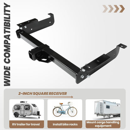 KUAFU 2 Inch Class 3 Trailer Hitch Compatible with 1996-2023 Chevrolet Express 1500 2500 3500 GMC Savana 1500 2500 3500 Towing Hitch Mount Receiver LYAM-693