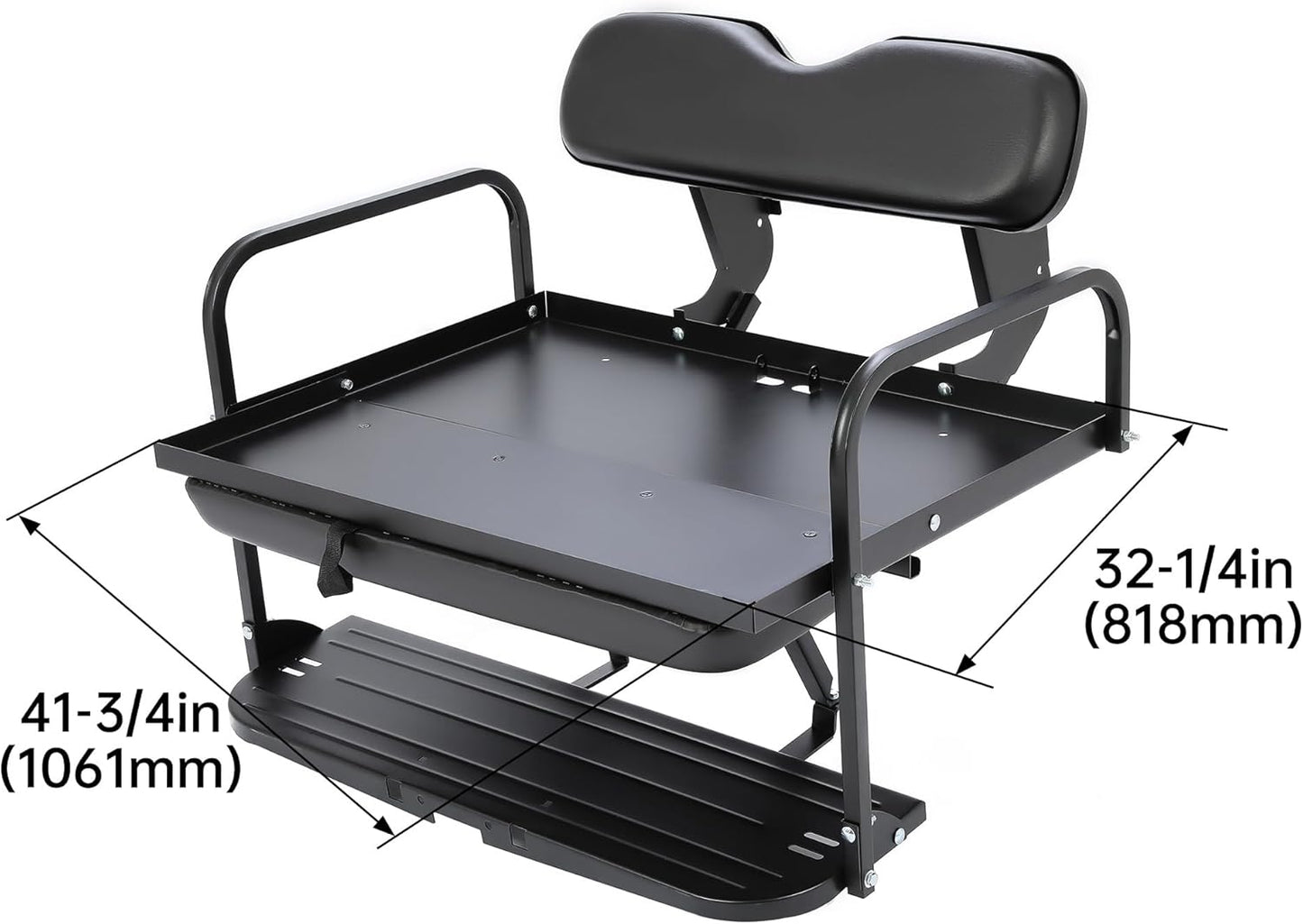 HECASA Rear Back Seat Kit Compatible with Yamaha G14 G16 G19 G22 Golf Cart Flip Folding Seat - Off-White LYMM-125S-2
