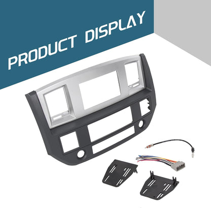 KUAFU Stereo Radio Double Din Dash Kit Compatible with 2006-2009 Dodge Ram Pickup Replacement for GNT56215007 Install Dash Bezel Silver Slate Gray LYAP-328