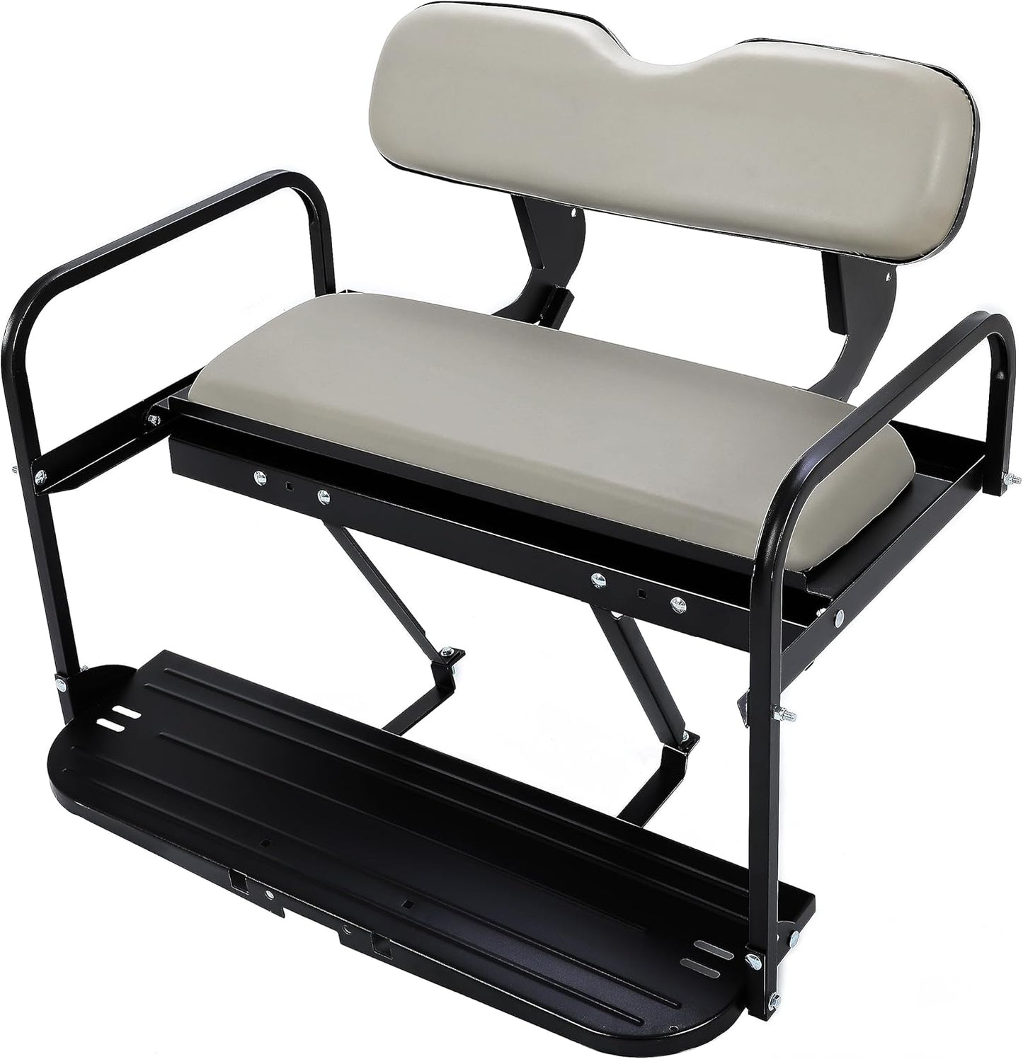 HECASA Rear Back Seat Kit Compatible with Yamaha G14 G16 G19 G22 Golf Cart Flip Folding Seat - Off-White LYMM-125S-2