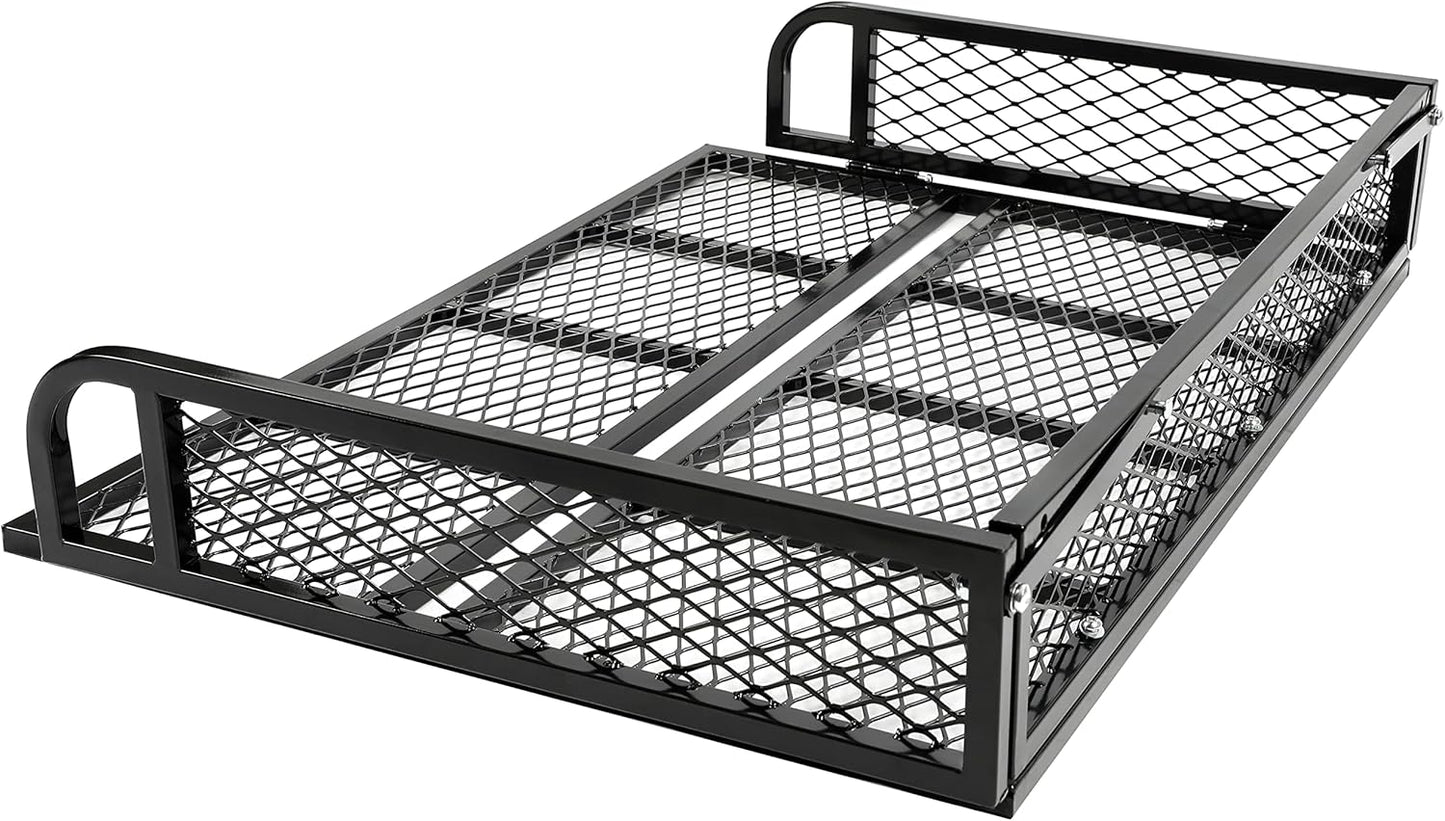 HECASA Universal Rear Cargo Basket Compatible with ATV Storage Rack Cargo Carrier Steel LYMM-089S-3