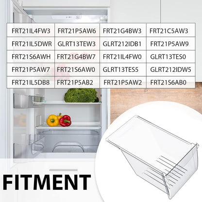 HECASA 240343803 AP2115895 240343801 Crisper Pan (Bottom) Compatible with Frigidaire Refrigerator Kenmore Crisper Bin Crisper Drawer 240343805 Replacement only LYOP-054
