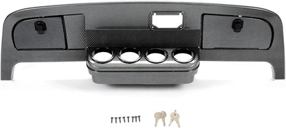 HECASA Golf Cart Dash Compatible with 1994-2013 EZGO Medalist/TXT Carbon Fiber Style LYMP-099