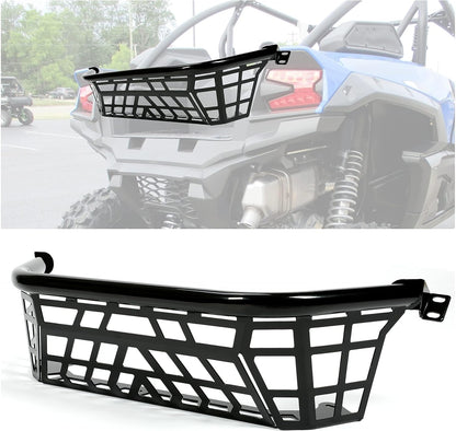 KUAFU Cargo Barricade Compatible with 2020-2025 Kawasaki Teryx KRX 1000 2023-2025 KRX4 1000 Luggage Rack Steel Cargo Bed Enclosure Tailgate Black Powder Coated LYMM-153