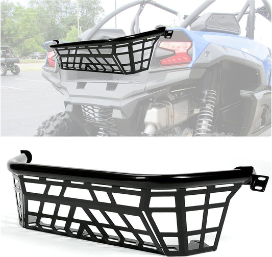 KUAFU Cargo Barricade Compatible with 2020-2025 Kawasaki Teryx KRX 1000 2023-2025 KRX4 1000 Luggage Rack Steel Cargo Bed Enclosure Tailgate Black Powder Coated LYMM-153