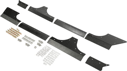 Kojem Door Armor Cladding Skid Plate Compatible with 2007-2018 Jeep Wrangler JK 4 Doors Powder Coated Steel Heavy-Duty Black Slider Rocker Guards Rock Panel LYAM-664