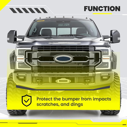 KUAFU Front Lower Deflector Valance Panel Compatible with 2020-2022 Ford F250 F350 F450 F550 Super Duty LC3Z-17626-CA Bumper Valance (Tremor Package Only) Plastic (PP) Black LYAP-X1131