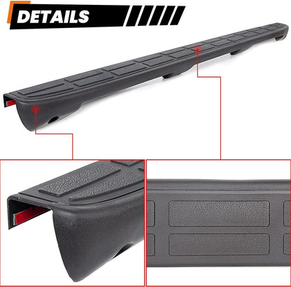 ECOTRIC Tailgate Spoiler Cap Cover Compatible with 1999-2007 Chevy Silverado GMC Sierra Replacement for 15932249 GM1909101 Molding Top Protector Textured Black LYAP-237