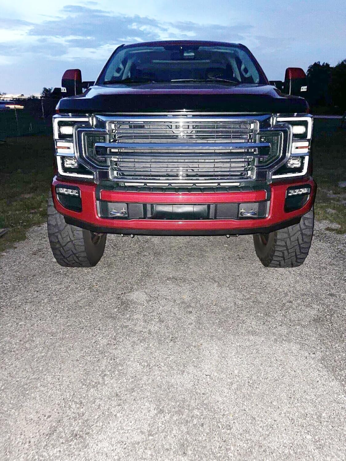 KUAFU Front Lower Deflector Valance Panel Compatible with 2020-2022 Ford F250 F350 F450 F550 Super Duty LC3Z-17626-CA Bumper Valance (Tremor Package Only) Plastic (PP) Black LYAP-X1131