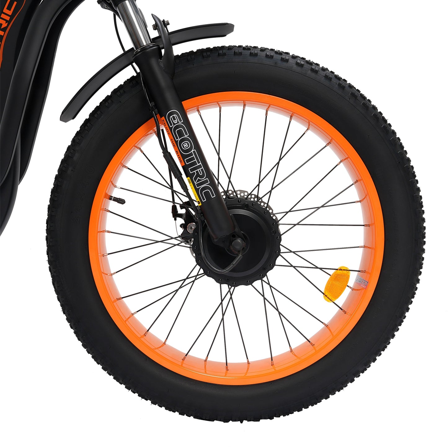 Ecotric 48V 24"x4.0 Front 20"x4.0 Rear Tires Tricycle electric bike with Front Basket + Rear Rack-senior