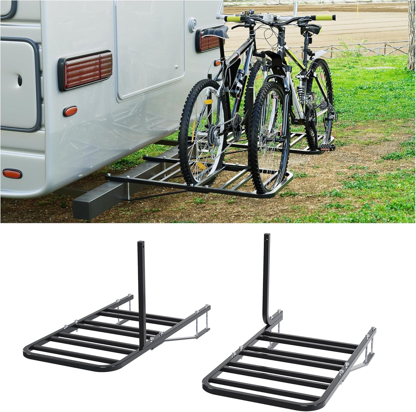 ECOTRIC RV Bicycle Carrier Rack Camper Trailer Rear Bike Mount Rack for 1-4 Bicycles LYOM-256