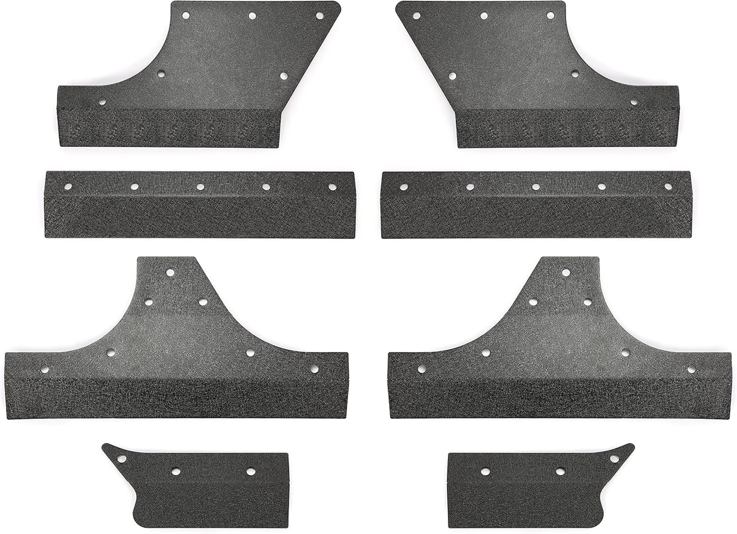 Kojem Door Armor Cladding Skid Plate Compatible with 2007-2018 Jeep Wrangler JK 4 Doors Powder Coated Steel Heavy-Duty Black Slider Rocker Guards Rock Panel LYAM-664