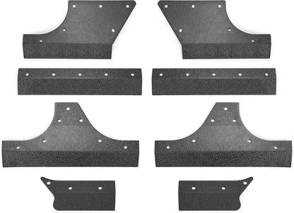 Kojem Door Armor Cladding Skid Plate Compatible with 2007-2018 Jeep Wrangler JK 4 Doors Powder Coated Steel Heavy-Duty Black Slider Rocker Guards Rock Panel LYAM-664