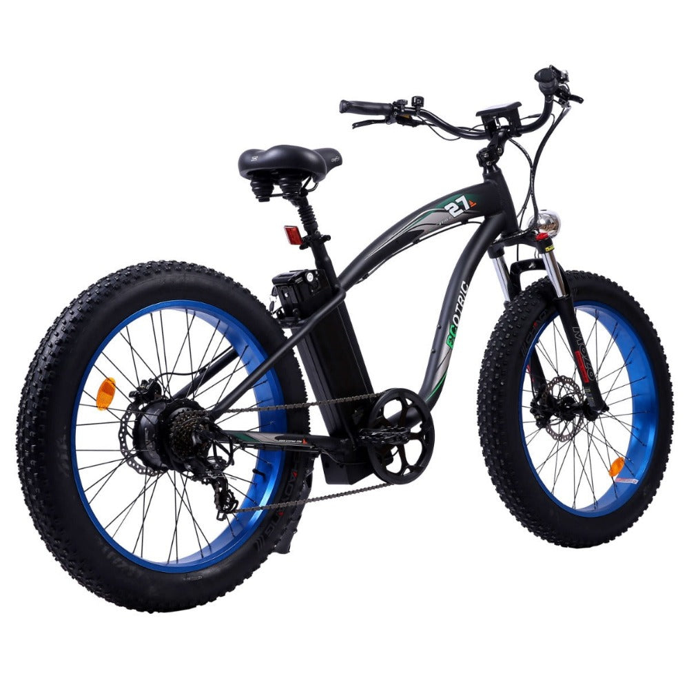 UL Certified-Hammer Electric Fat Tire Beach Snow Bike-Blue - 4