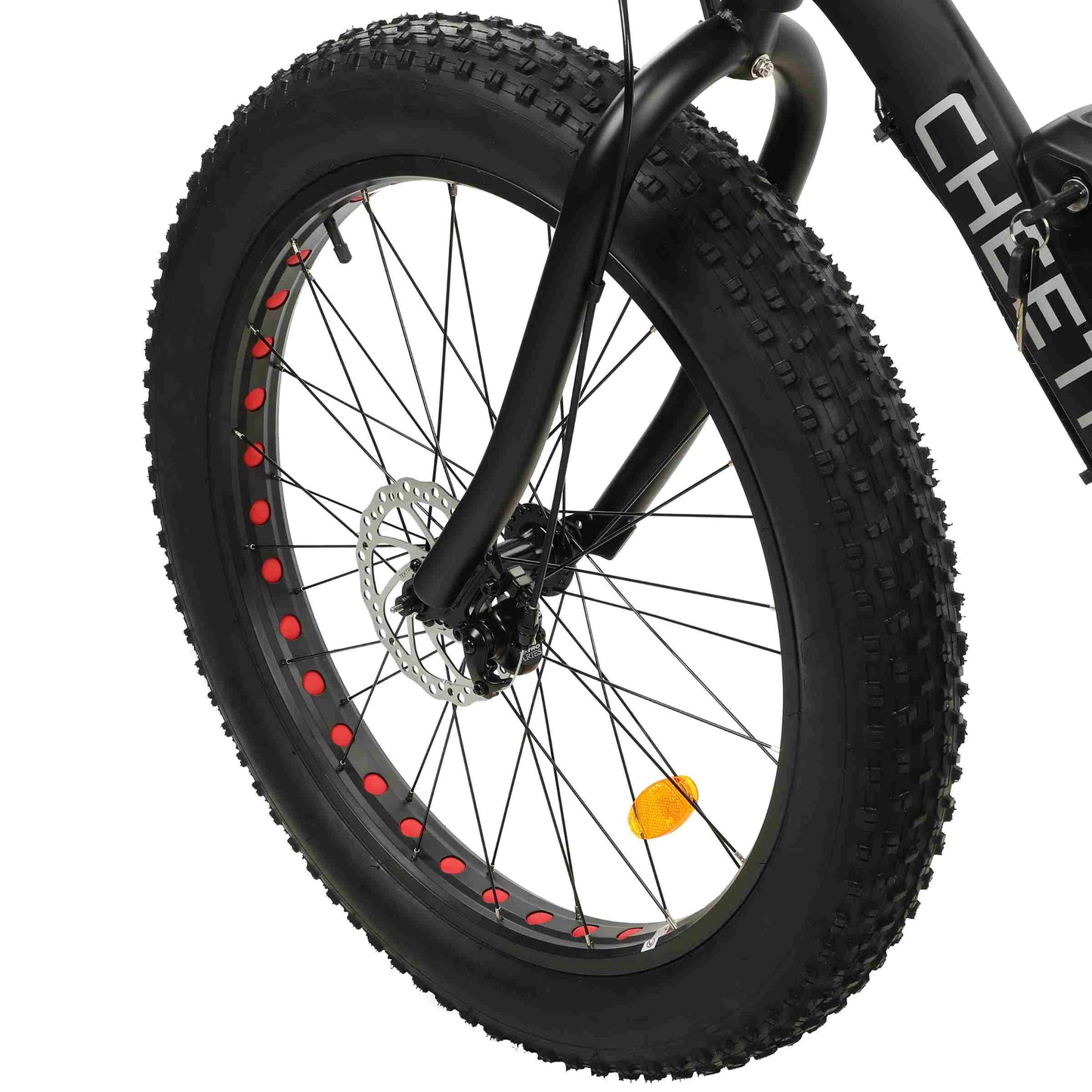 Cheetah 26 Fat Tire Beach Snow Electric Bike-Matt Black - 4