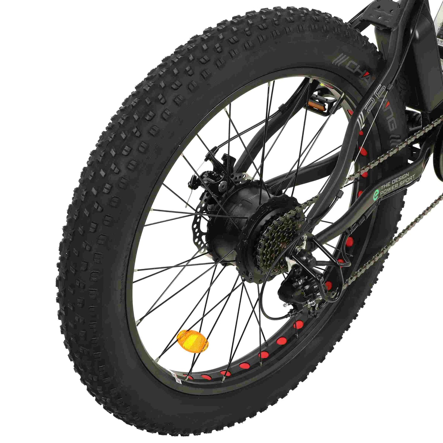 Cheetah 26 Fat Tire Beach Snow Electric Bike-Matt Black - 3