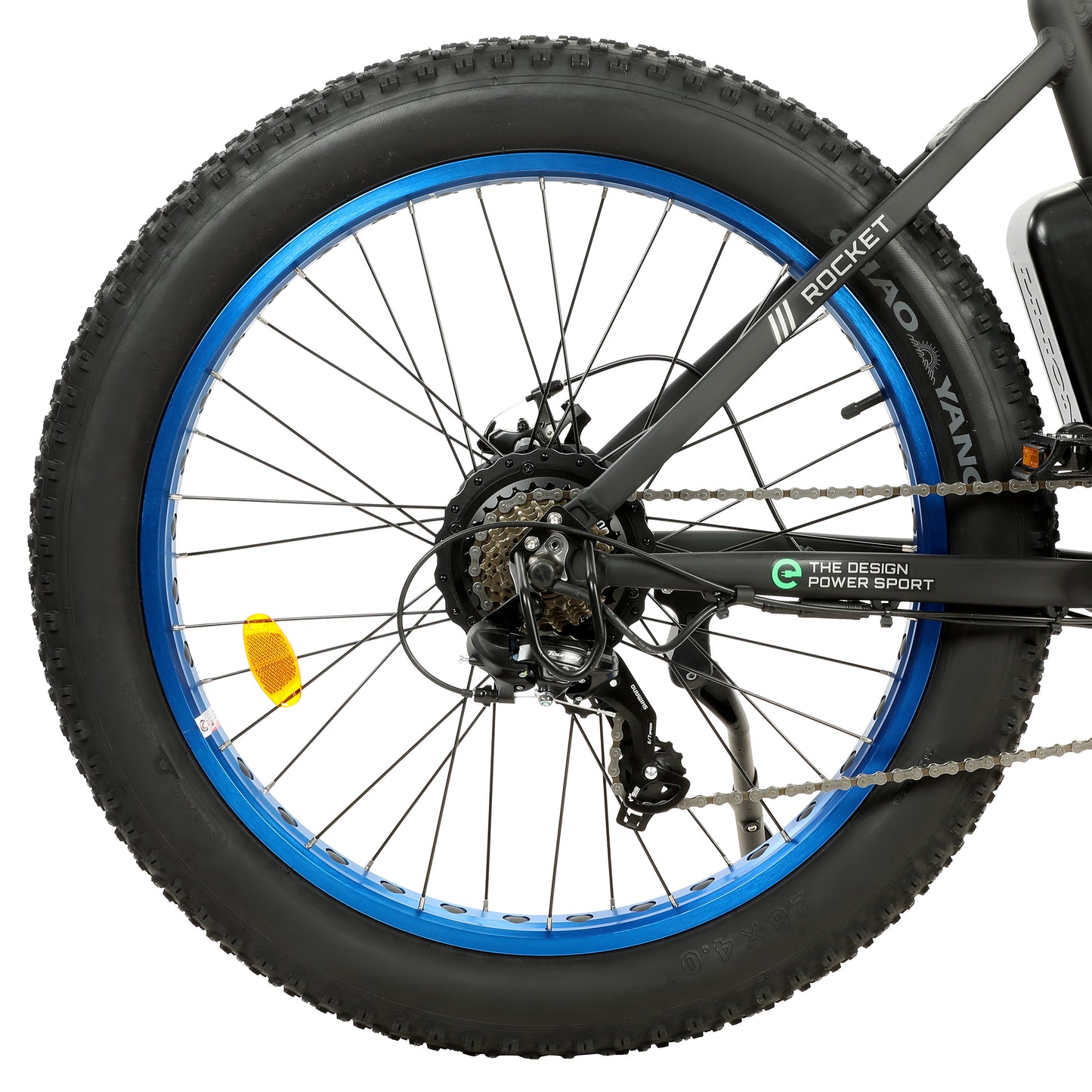 UL Certified-Ecotric Rocket Fat Tire Beach Snow Electric Bike - Blue