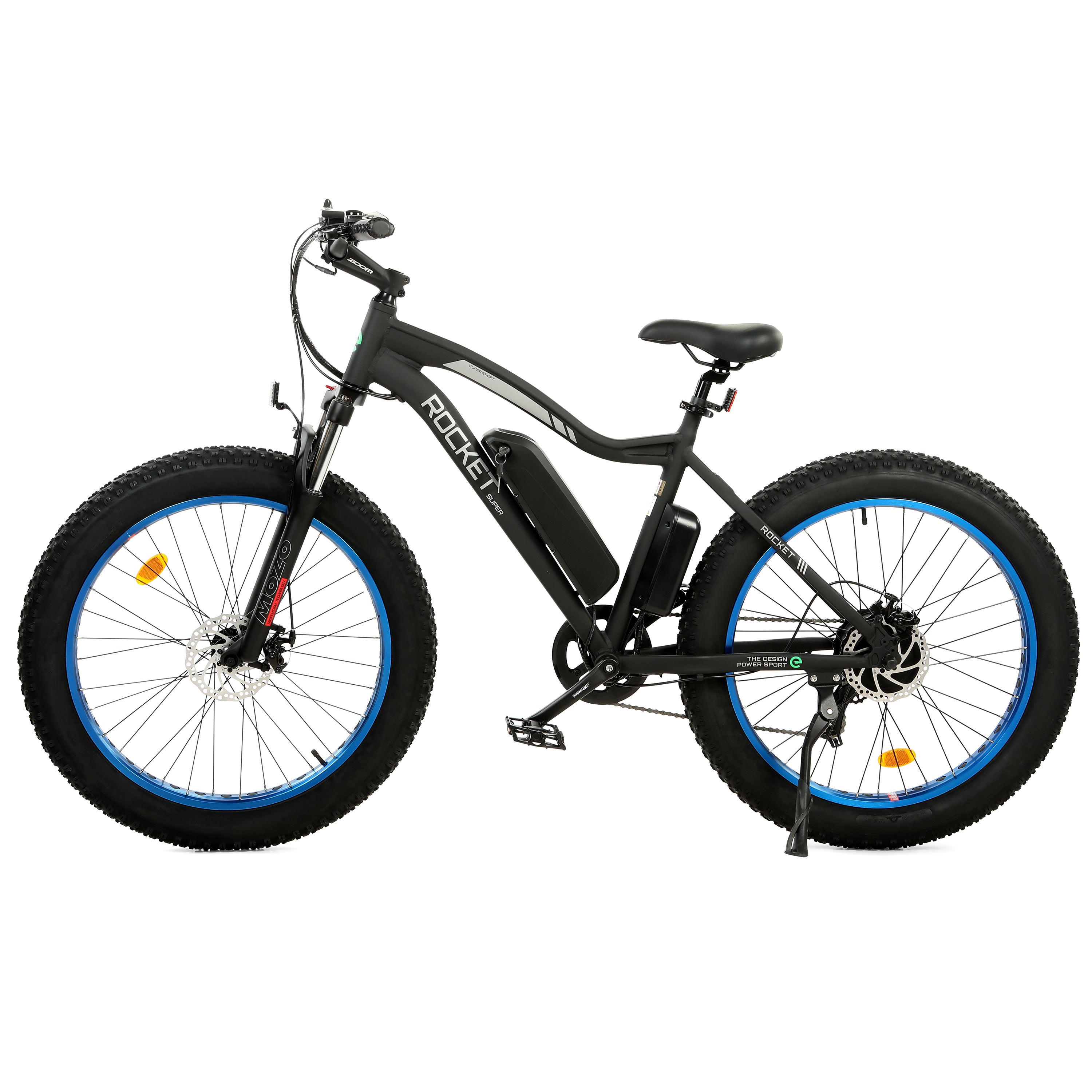 Rocket Fat Tire Beach Snow Electric Bike Blue
