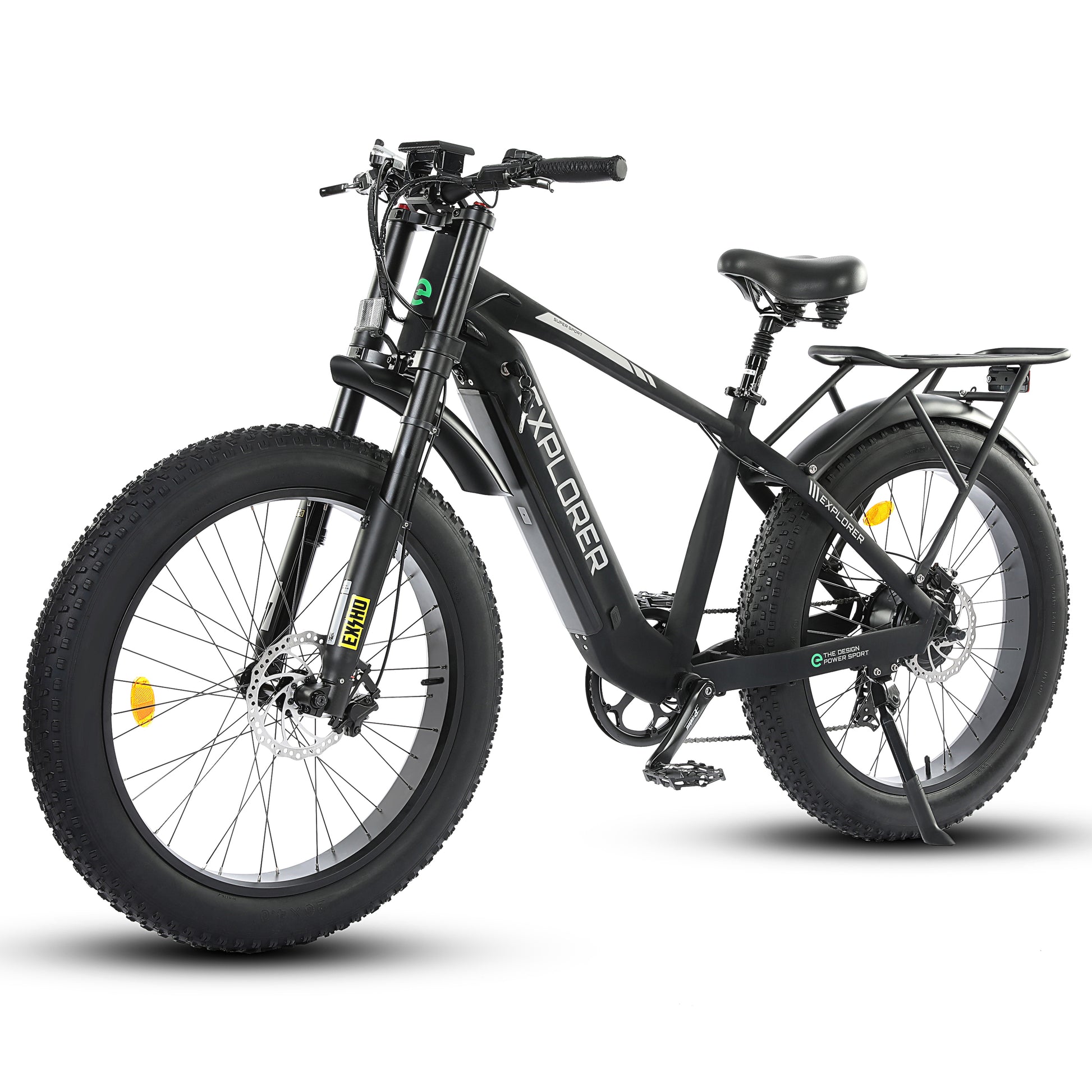 Explorer 26 inches 48V Fat Tire Electric Bike with Rear Rack - 3