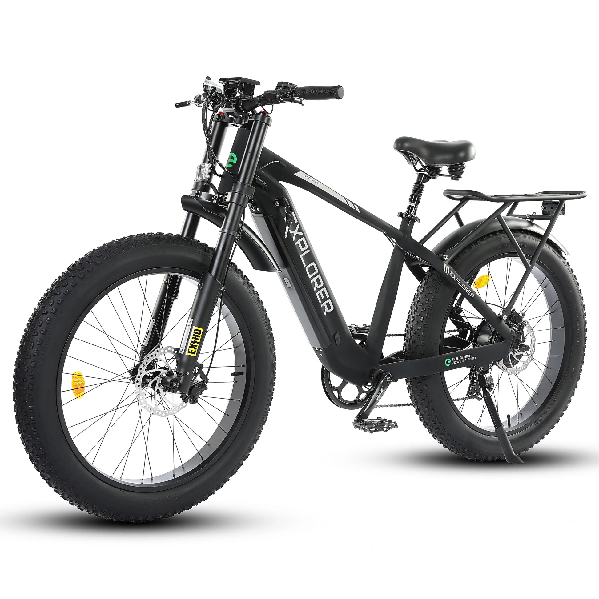 Explorer 26 inches 48V Fat Tire Electric Bike with Rear Rack-senior - 3