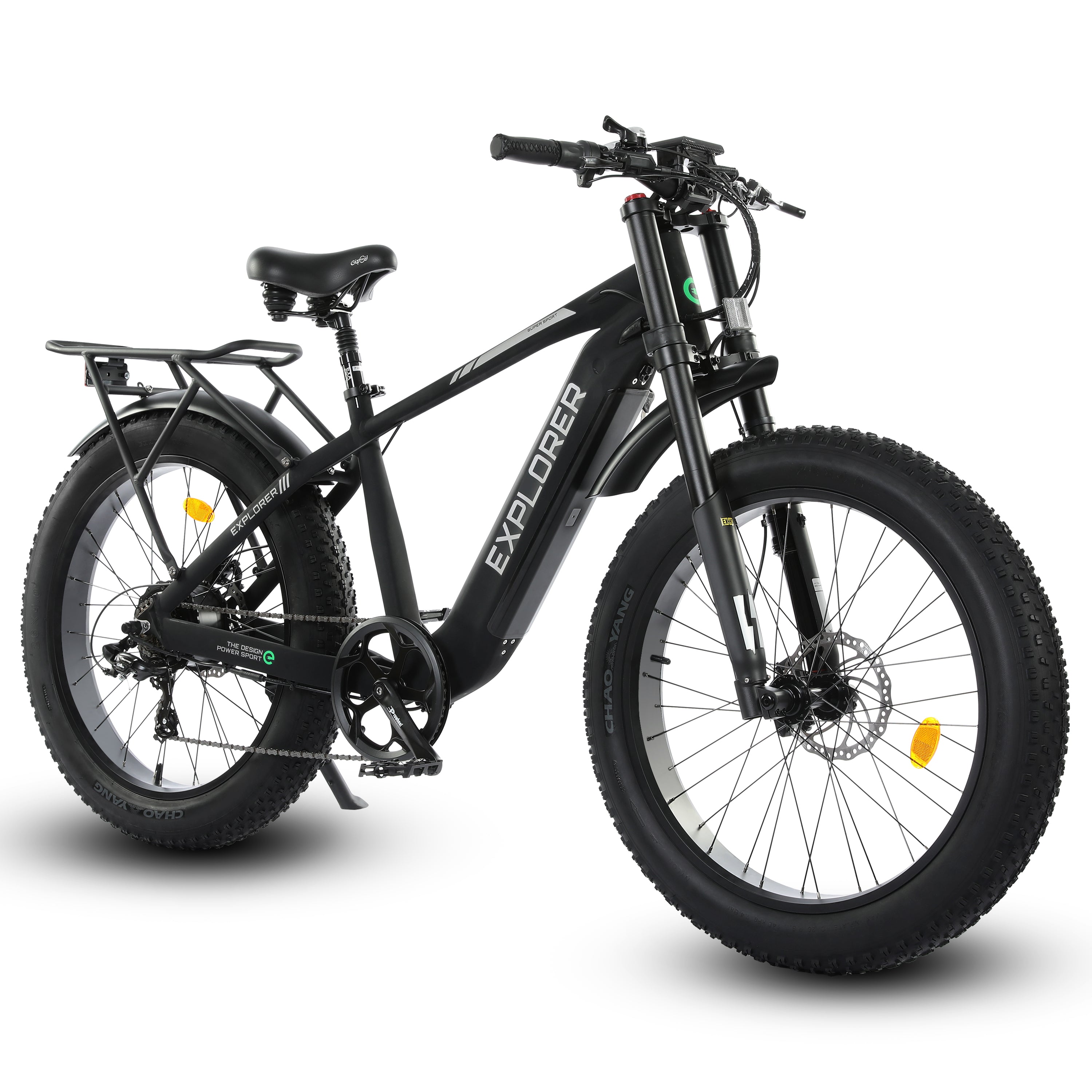 Explorer 26 inches 48V Fat Tire Electric Bike with Rear Rack - 4