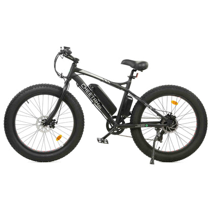 Cheetah 26 Fat Tire Beach Snow Electric Bike-Matt Black - 1