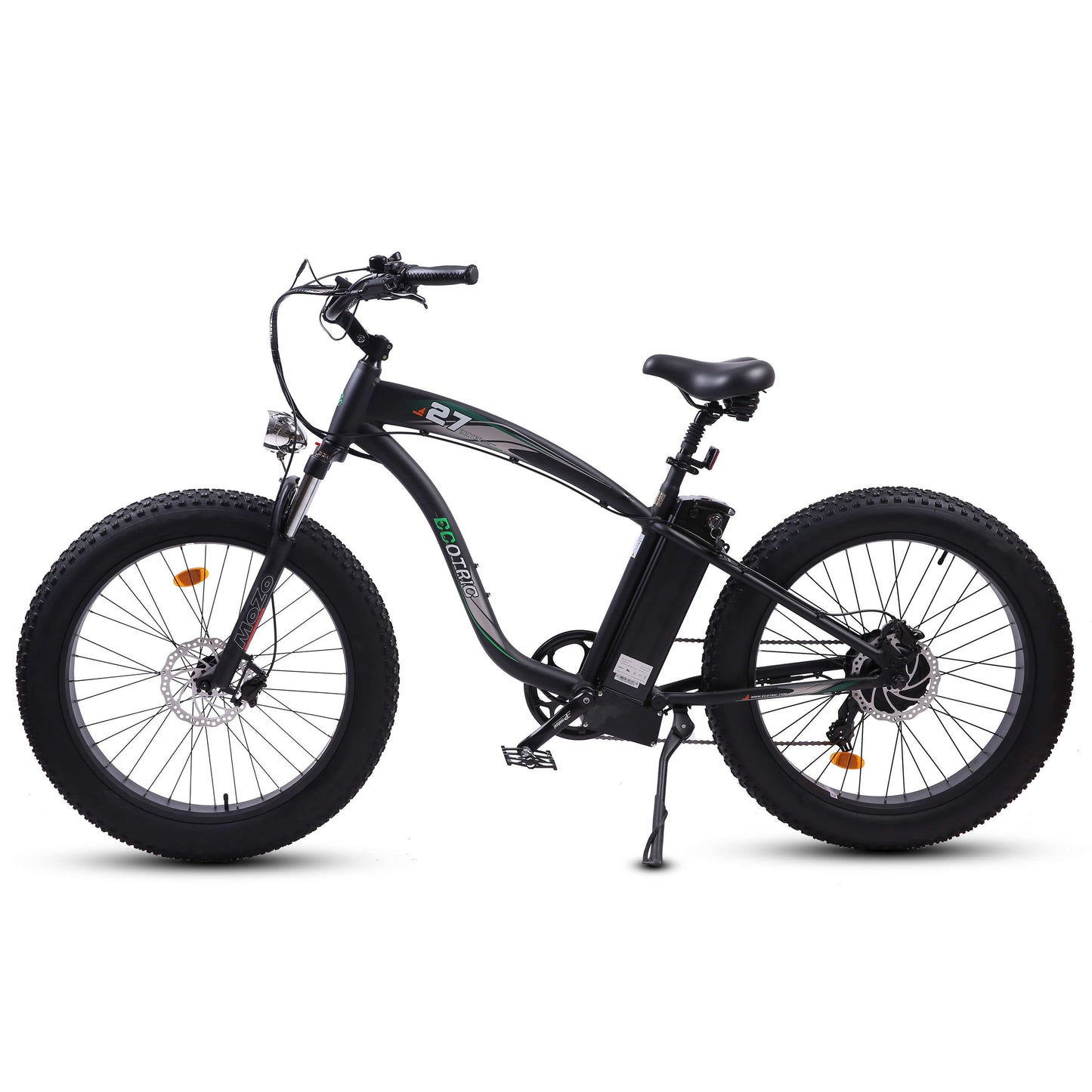 UL Certified-Hammer Electric Fat Tire Beach Snow Bike-Matt Black - 1