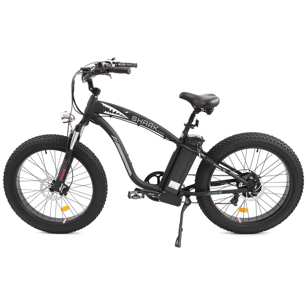electric snow bicycle ECOTRIC Hammer Fat Tire Beach Snow Bike | Electric Mountain Bike - Black