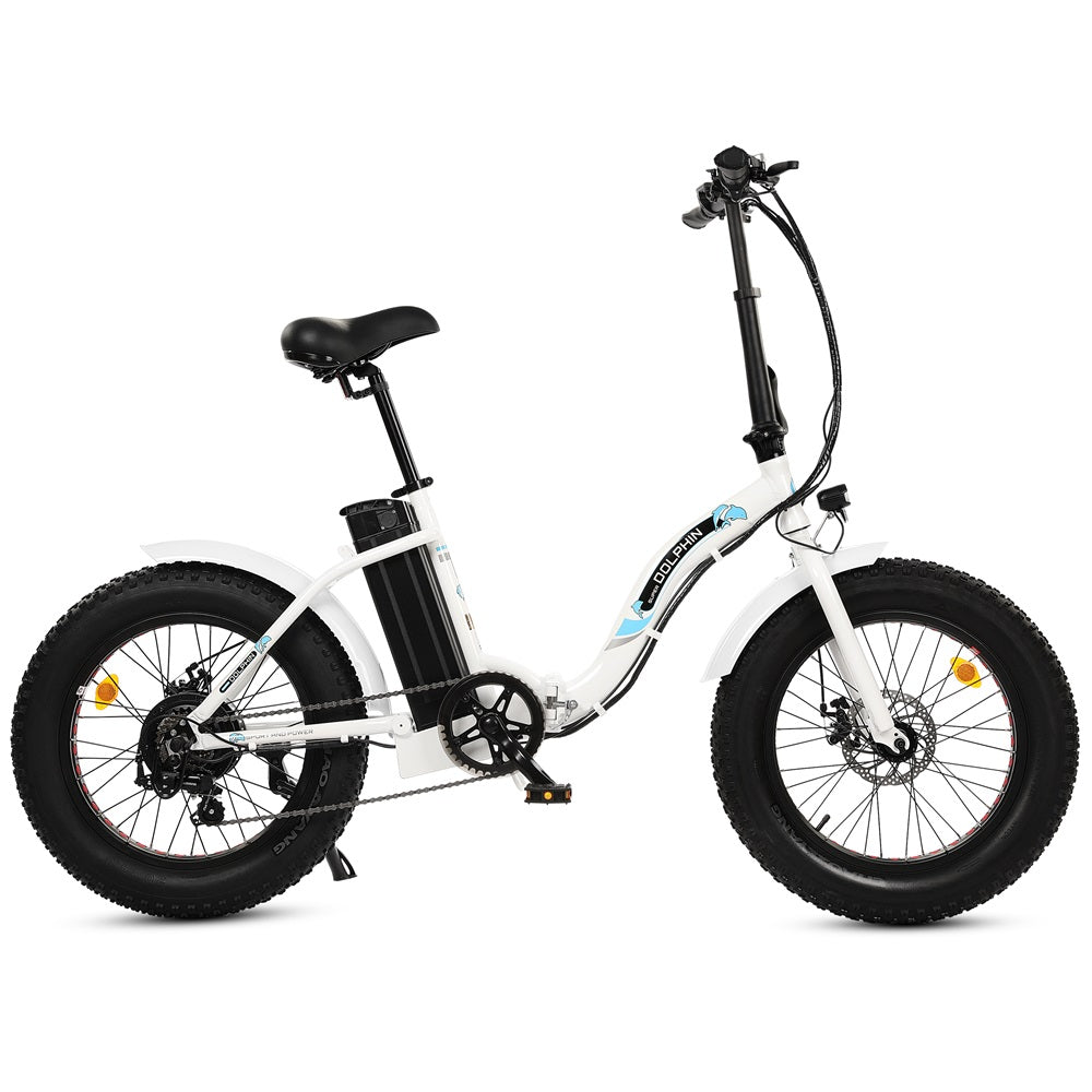 UL Certified-20inch white portable and folding fat bike model Dolphin - 2