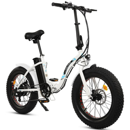 UL Certified-20inch white portable and folding fat bike model Dolphin - 3
