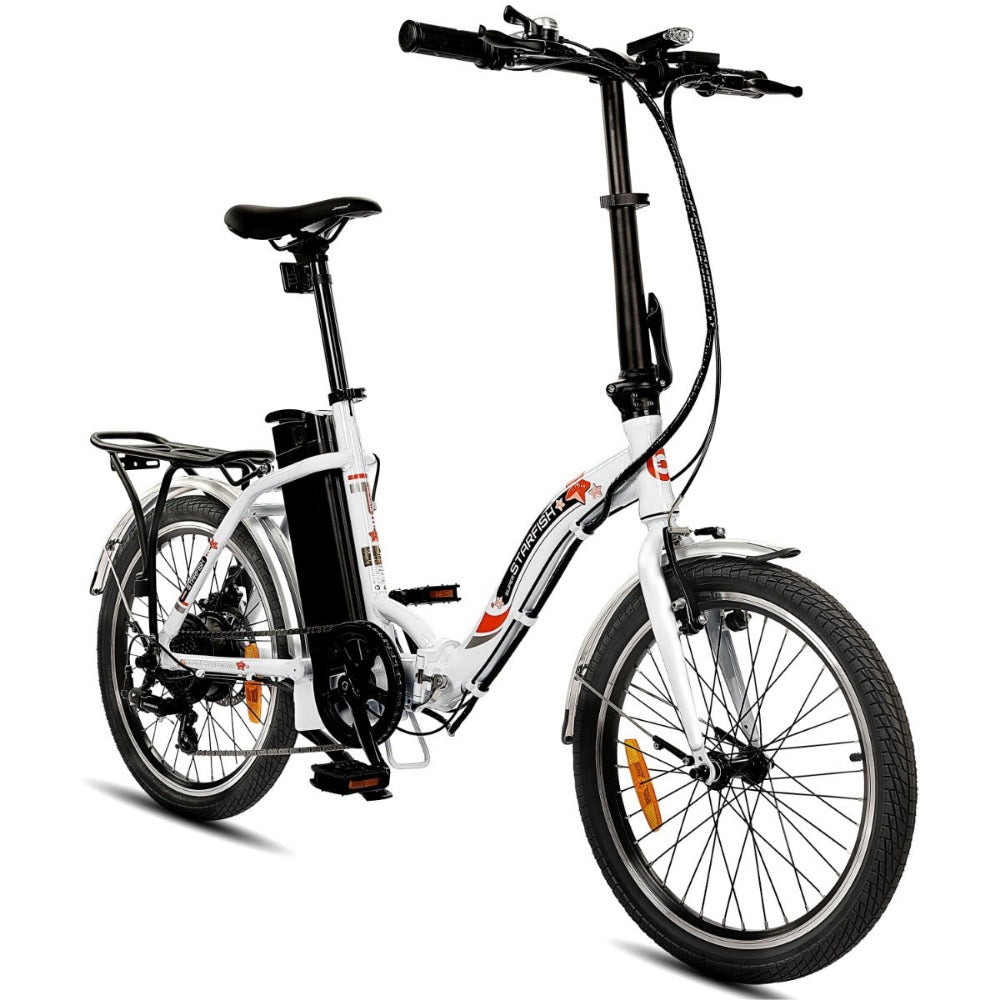 UL Certified-Starfish 20inch portable and folding electric bike - White - 2