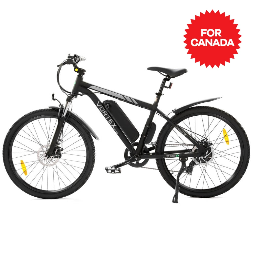 UL Certified-Vortex Electric City Bike - Matt Black - 1