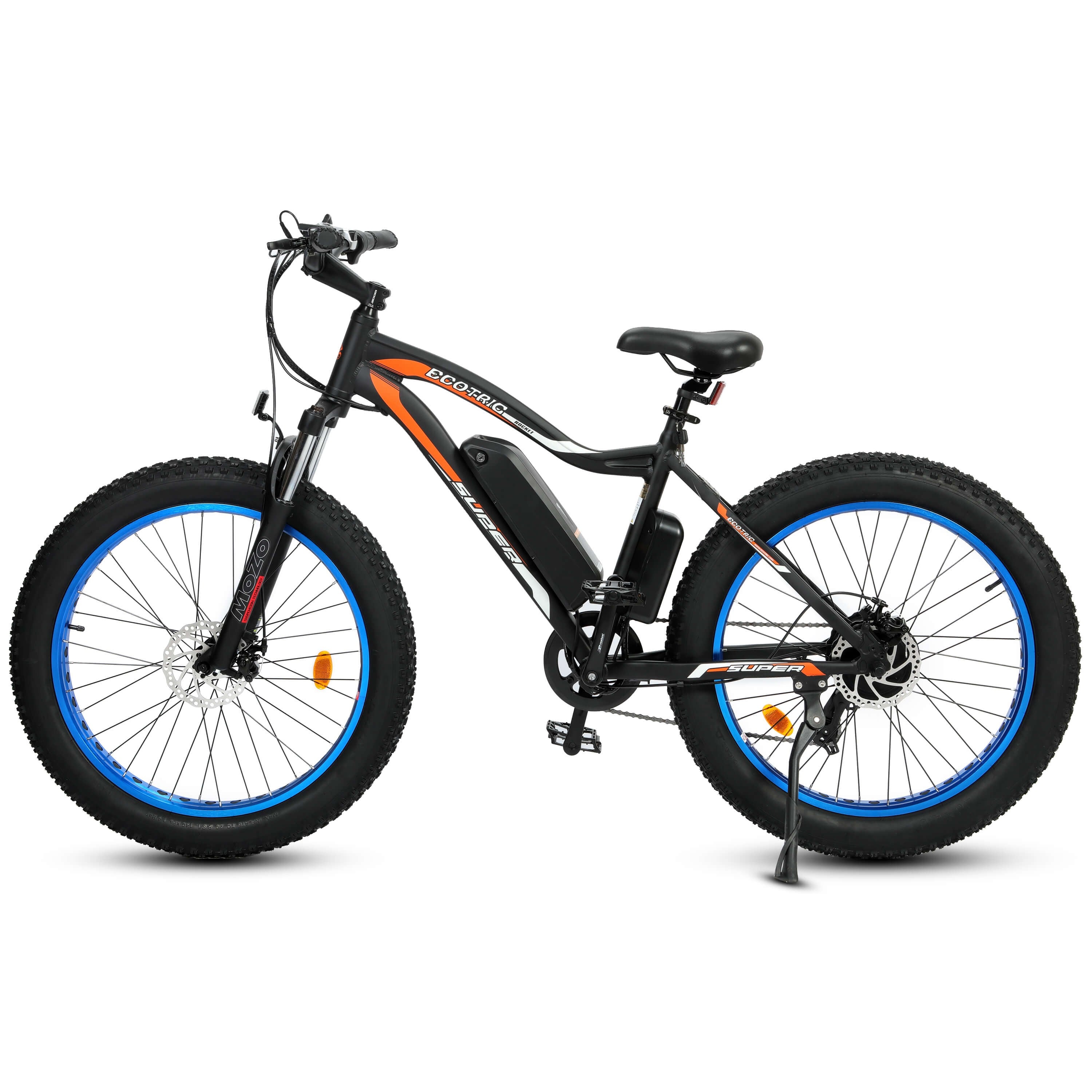 UL Certified Ecotric Rocket Fat Tire Beach Snow Electric Bike Blue