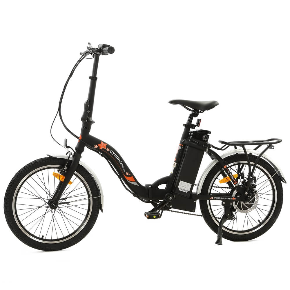 UL Certified-Starfish 20inch portable and folding electric bike - Matt Black - 1