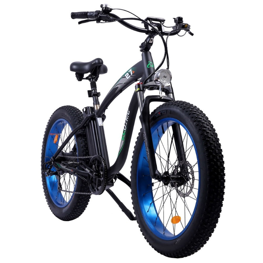UL Certified-Hammer Electric Fat Tire Beach Snow Bike-Blue - 3