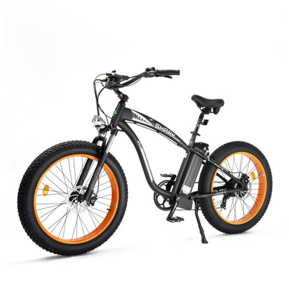 UL Certified-Hammer Electric Fat Tire Beach Snow Bike - Orange - 6