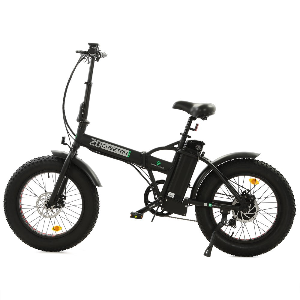 20" 1000W 48V Electric Folding Fat Tire Mountain Bike – 30mph, 15Ah Battery, Full Suspension