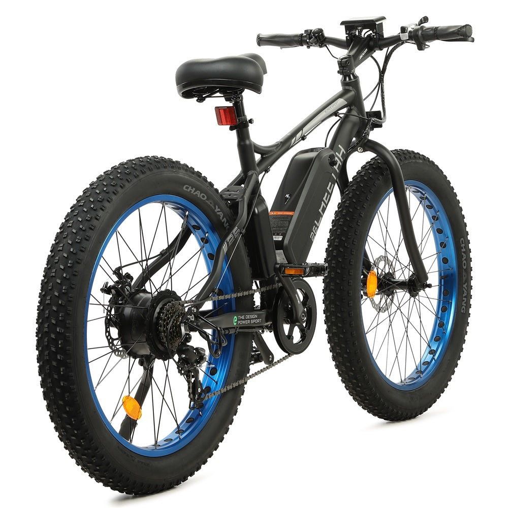 Cheetah 26 Fat Tire Beach Snow Electric Bike - Blue - 5