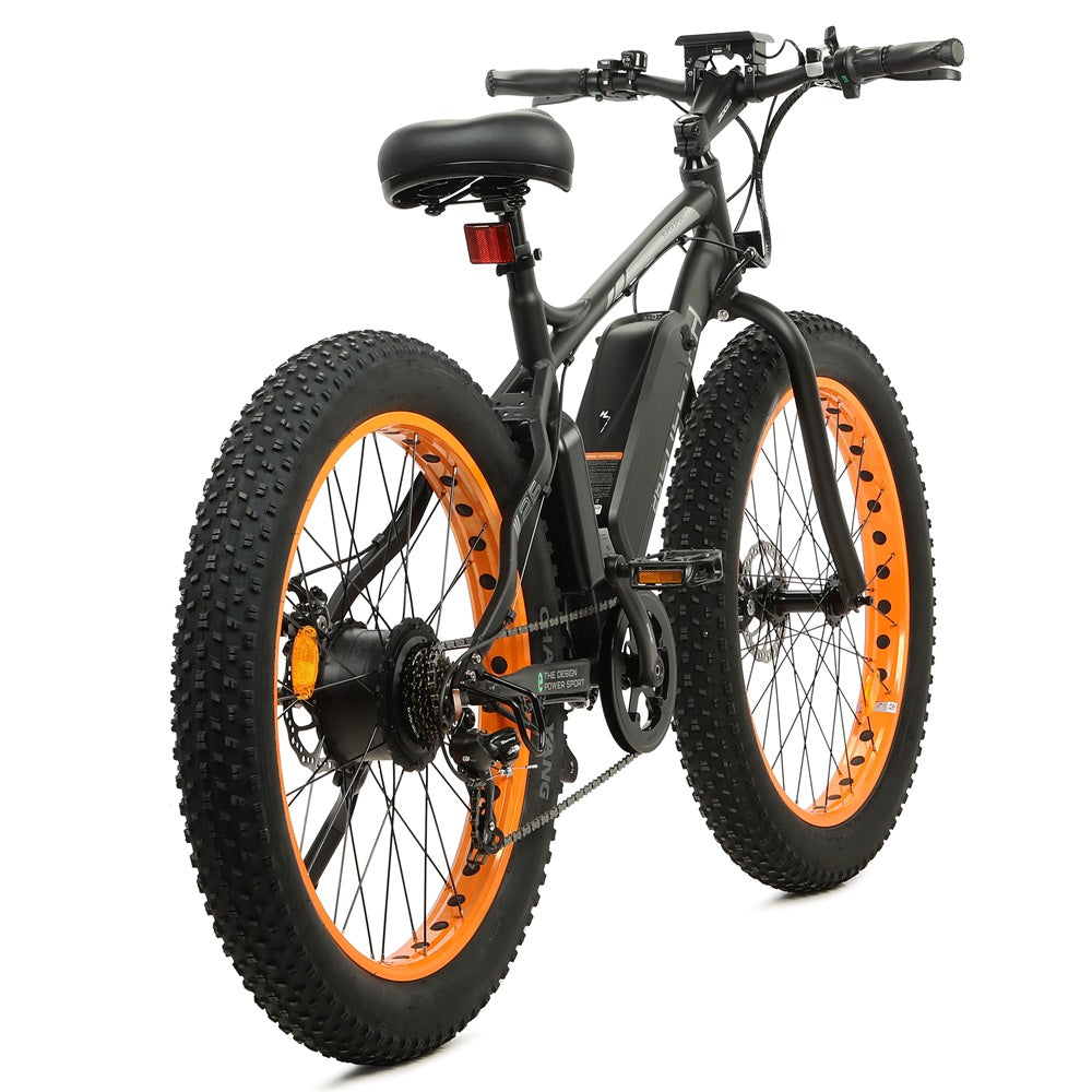 Cheetah 26 Fat Tire Beach Snow Electric Bike-Orange - 5