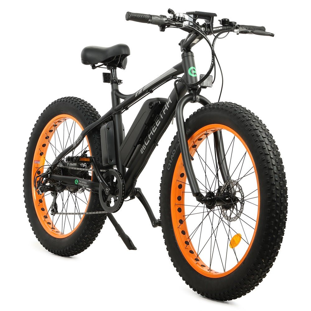 Cheetah 26 Fat Tire Beach Snow Electric Bike-Orange - 3