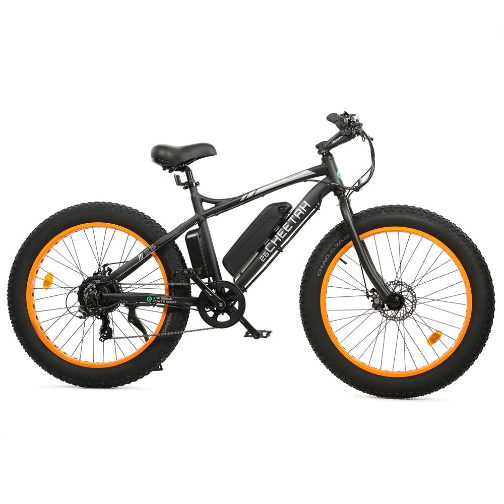 Cheetah 26 Fat Tire Beach Snow Electric Bike-Orange - 6