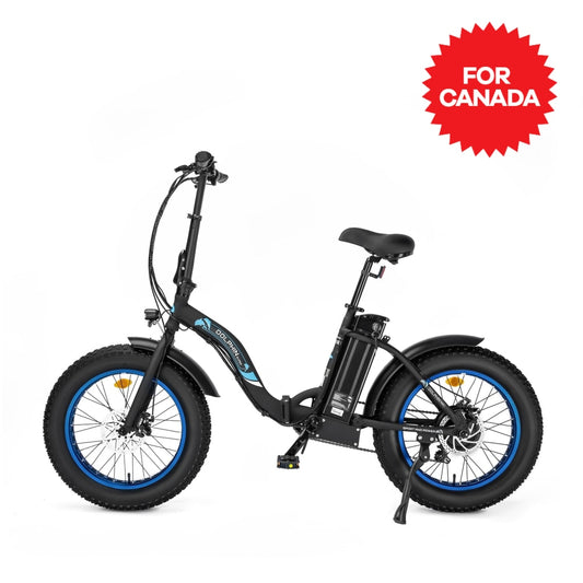 Ul Certified-Ecotric 20Inch Black Portable And Folding Fat Bike Model Dolphin For Canada Ul-E-Bike