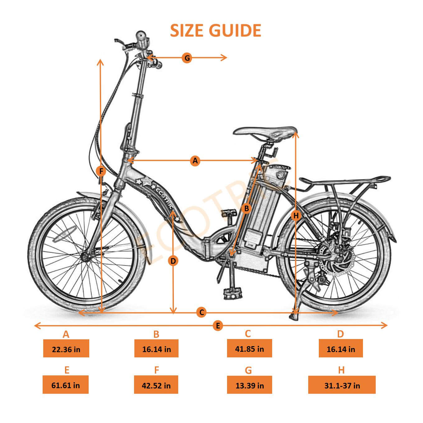 Starfish 20inch portable and folding electric bike -senior - 6
